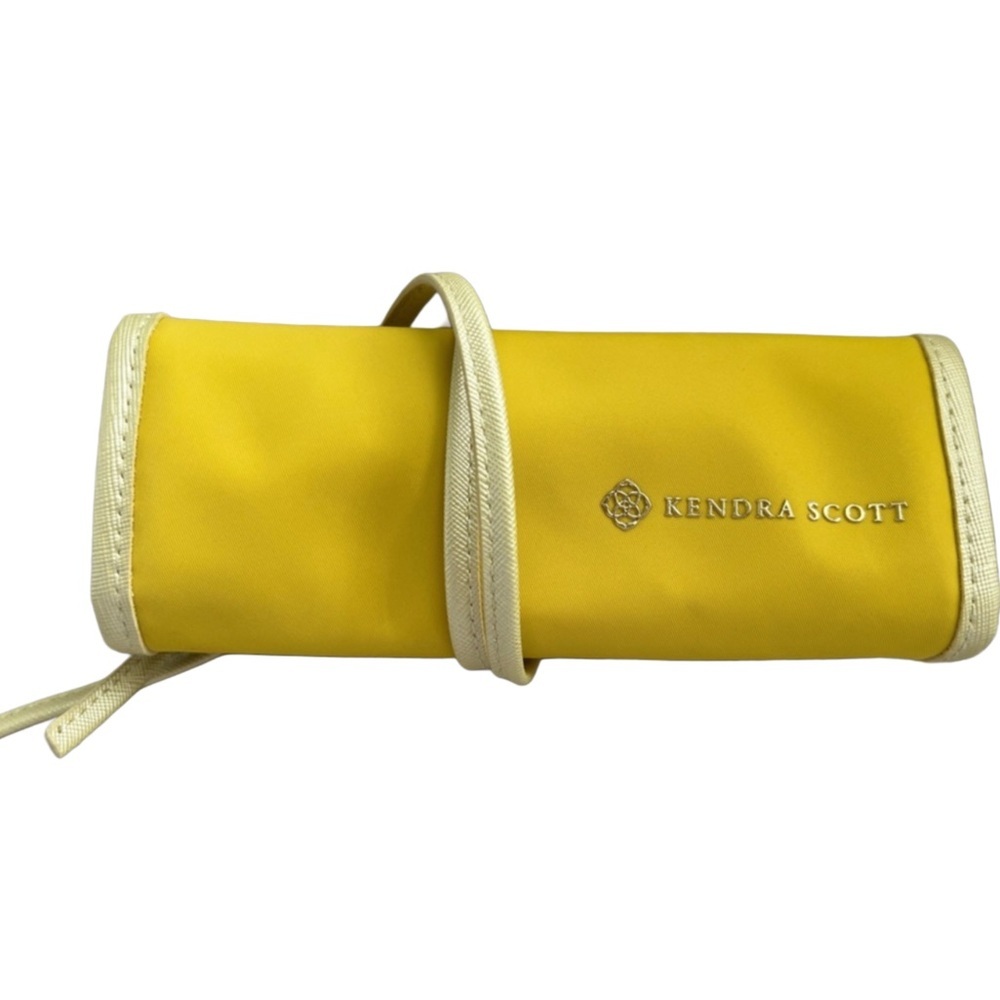 Kendra Scott Necklace Travel Carry Storage Case Roll Jewelry Yellow Gold Gift